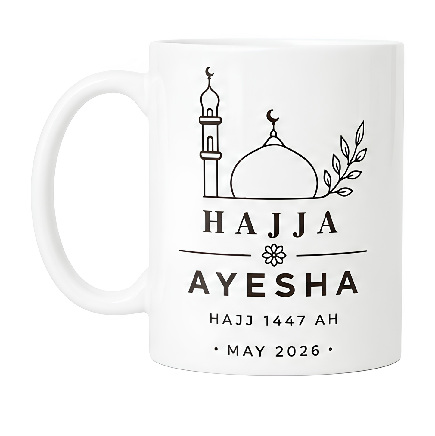 Personalised Hajj Mug – Hajj / Hajja Gift Mug with Dua – 1447 AH / May 2026