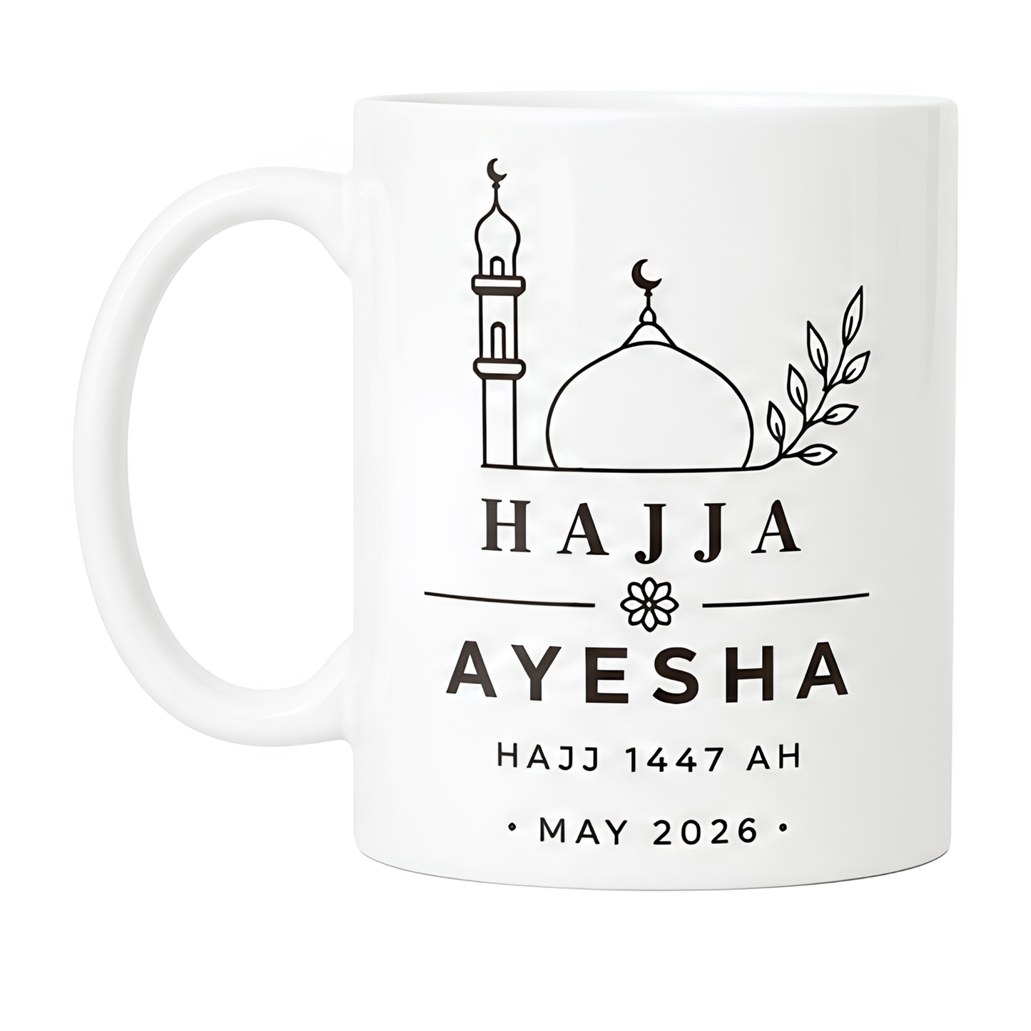 Personalised Hajj Mug – Hajj / Hajja Gift Mug with Dua – 1447 AH / May 2026