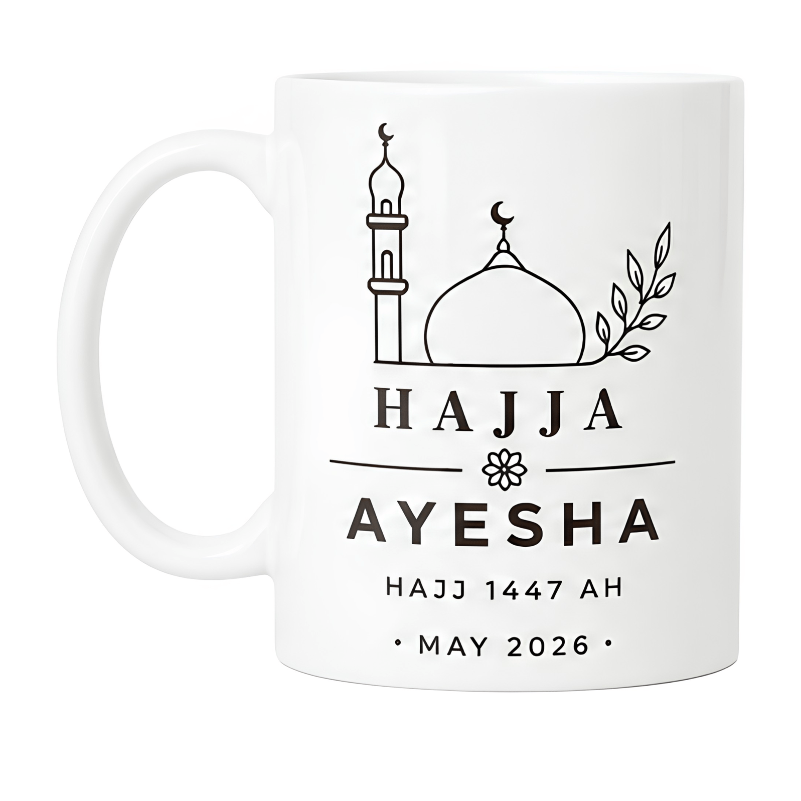 Personalised Hajj Mug – Hajj / Hajja Gift Mug with Dua – 1447 AH / May 2026